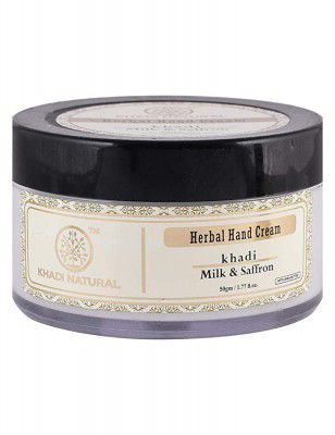 KHADI NATURAL Milk & Saffron Herbal Hand Cream with Shea butter - 50g