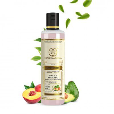 KHADI NATURAL Peach and Avacado Herbal Moisturizer With Shea/Kokum Butter, SLS and Paraben Free, 210 ml