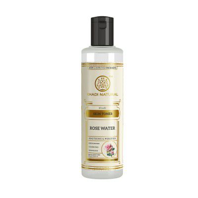 KHADI NATURAL Rose Water Herbal Skin Toner, 210ml