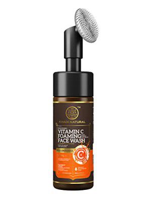 Khadi Natural Vitamin C Foaming Face Wash with In-Built Face Brush | 150 ml