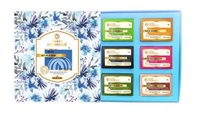 Khadi Organique Pure Hanmade & Herbal Soap Collection Gift & Combo Pack Set of 6 Pcs