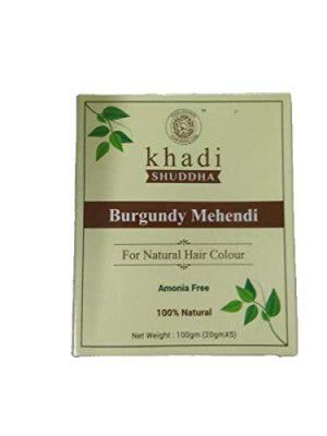 Khadi Shuddha Burgandy Mehendi For Natural Hair Colour, 100 g