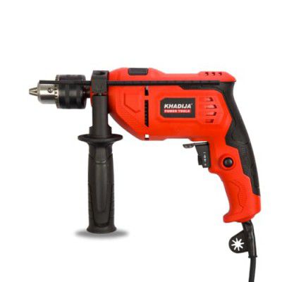 KHADIJA 650 Watt 13mm Power Impact Reverse Forward Rotation Drill Machine with Speed Regulator, Red