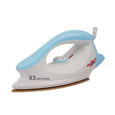 Khaitan ORFin X3 1000 Watt Dry Iron With Adjustable Temperature Control & Thermal Fuse Technology