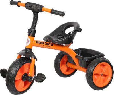 Kiddie Castle Tricycle With Seat and Storage Basket Tricycle