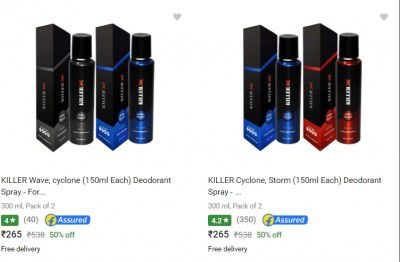 Killer Deodorant Spray Upto 50% off