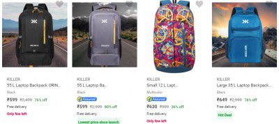 Killer Laptop Bags Upto 80% Off