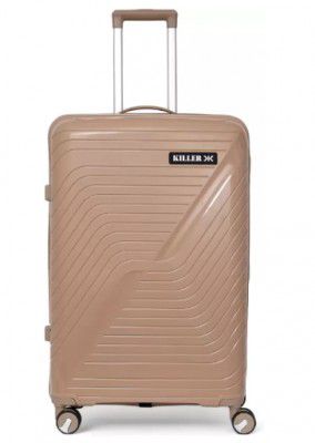 KILLER Large Check-in Suitcase (73 cm) 4 Wheels - Hard Sided 4 Wheel Spinners, Expandable Travel & Luggage Bags Trolley - Khaki