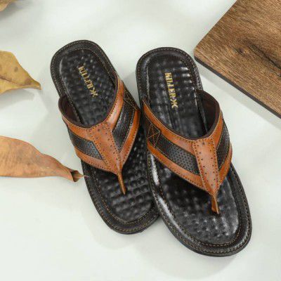 KILLER  Lightweight Comfort Extra Soft Summer Trendy Premium Stylish Party Sandal Men Flip Flops  (Tan , 8)