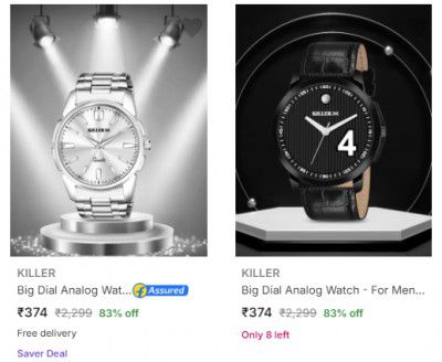 Killer Wrist Watches up to 87% Off | Start Rs.300