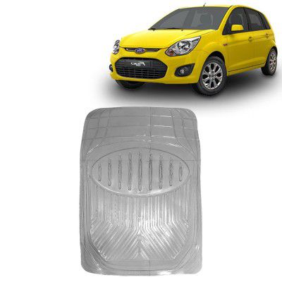 Kingsway 3G PVC Rubber Car Floor Foot Tray Mats Universal Fit for Ford Figo, Model Year : 2008 - 2014, Color : Transparent, Complete Set of 5 Pieces