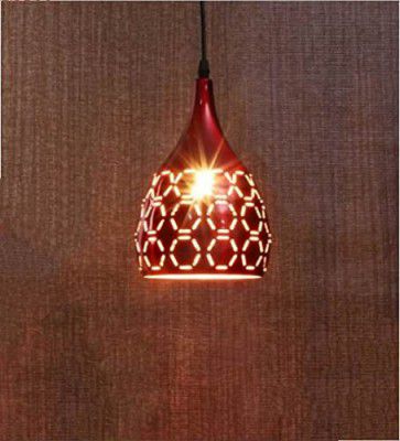 kinis Decorative Hanging Lamp/Pendant Lamp/Ceiling Light to Décor Home/Living Room/Bedroom/Office/Dining/Cafe/Restaurants, Teen Cutting Design, Mehroon