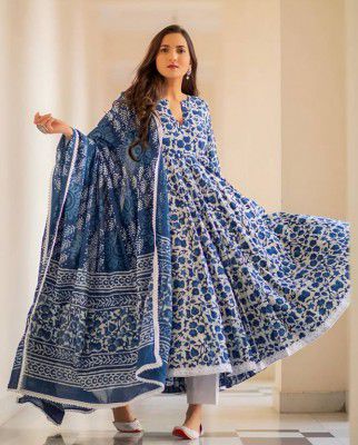 KIRMIR  Floral Print Kurta, Trouser/Pant & Dupatta Set