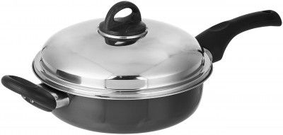 Kitchen Chef Hard Anodised Round Dome Pan 245MM with Stainless Steel Lid