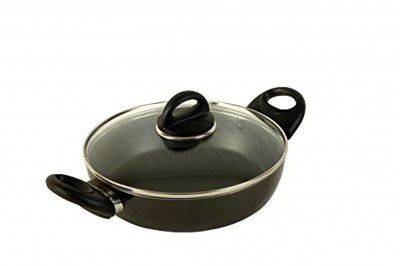 Kitchen Chef Induction Base Kadhai 240MM with Glass Lid