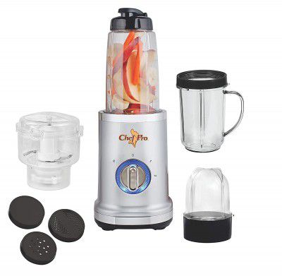 Kitchen Kit 400 Watt High Speed Blender, Juicer, Grinder with 3 Poly carbonate Jars, Medium (MJG100017)