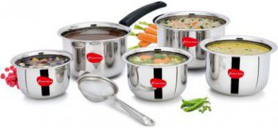 KLASSI KICHEN Induction Bottom Cookware Set  (Stainless Steel, 5 - Piece)