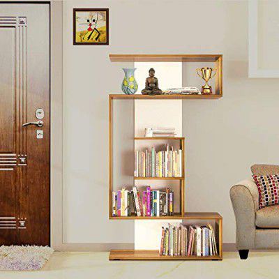 Klaxon Engineered Wood, Matt Finish Verona Book Shelf and Storage Unit | Display Unit (Rustic & White, Set of 1)