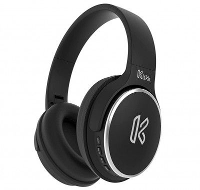 Klikk Rock On 101 Bluetooth Wireless Over Ear Headphones With Mic 30 Hours Playback Aux & Voice Assistant Support (Black)