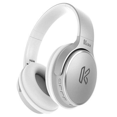 Klikk Rock On 101 Bluetooth Wireless Over Ear Headphones With Mic 30 Hours Playback Aux & Voice Assistant Support (Silver)