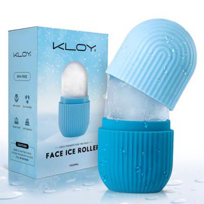 KLOY Ice Roller For Face, Neck and Body | For Puffy Eyes and Facial Skin Care, Ice Facial Cube (Random Color)