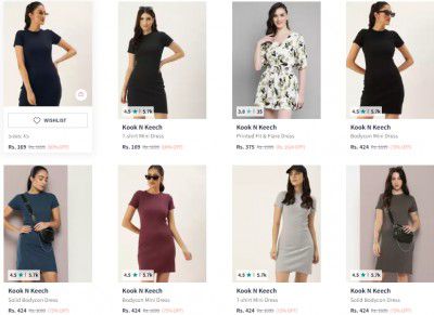 Kook N Keech Mini Dress Starts @ ₹169 | FOR WOMEN'S