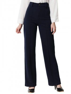 KOTTY Women Polyester Blend Solid Trousers