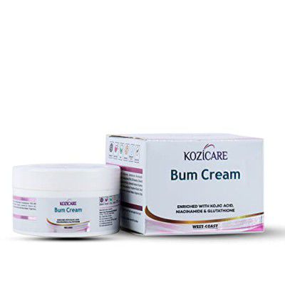 Kozicare Bum Cream with 0.01% Glutathione, 1% Niacinamide & 0.01% Kojic Acid - 50 GM