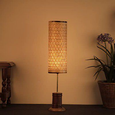 Kraftinn Bamboo Floor Lamp, Natural Brown, Pack Of 1 - Led