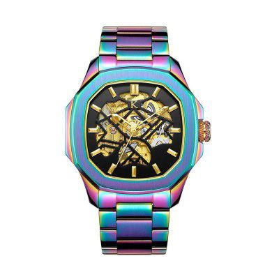 Kredo Men OTUS² Neo Chrome Automatic Skeleton Analogue Self-Winding Watch 43MM - KW097