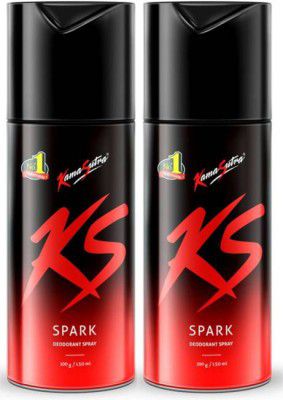 KS SPARK 2 Body Spray - For Men & Women (300 ml, Pack of 3) Deodorant Spray - For Men & Women