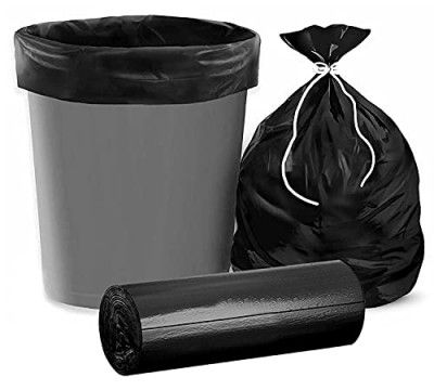 Kuber Industries 30 Count Garbage Bags Medium | 7 Ltr (Black)