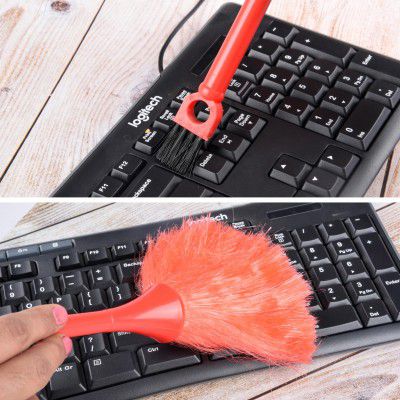 Kuber Industries Computer Brush | Computer Keyboard Brush | Kitchen Duster | Cleaning Tool for Computer | Multicolor