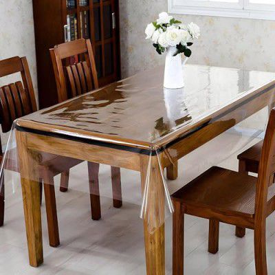 Kuber Industries Dining Table cover 6 Seater|Transparent Dining Table Cover|Table Cover for Home D?cor|