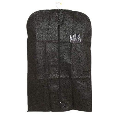 Kuber Industries Emboss Non-Woven Blazer Cover, Black