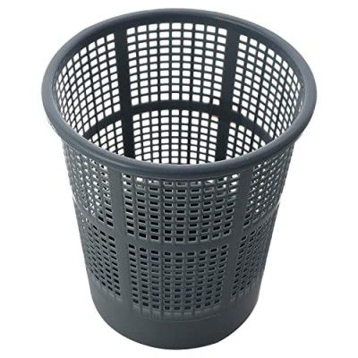 Kuber Industries Mesh Dustbin|Plastic Open Garbage Basket|Portable Round Trash Can for Kitchen|Office|College|5 Liter (Grey)