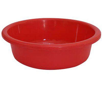 Kuber Industries Multiuses Unbreakable Plastic Knead Dough Basket/Basin Bowl 6 Ltr (Red)