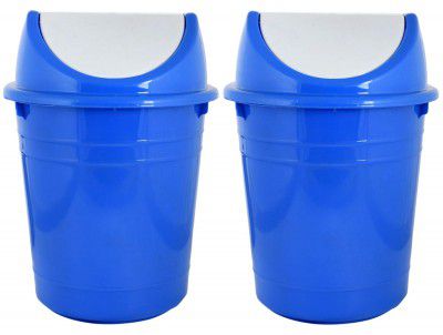 Kuber Industries Plastic 2 Pieces Medium Size Swing Lid Garbage Waste Dustbin