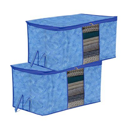 Kuber Industries Underbed Storage Bag Pack of 2 | Blue