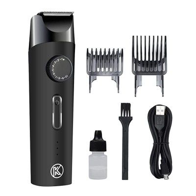 Kubra KB-8000 Cordless Fast Charging IPX6 Waterproof Slim Beard & Moustache Trimmer For Men (Black)