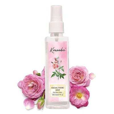 Kurooba Rose Water 100% Pure & Natural, Distilled from finest Kannauj Roses (110 ml)