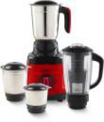 Kutchina Grindo Excel with Juicer Jar 500 Juicer Mixer Grinder (4 Jars, Red, Black)