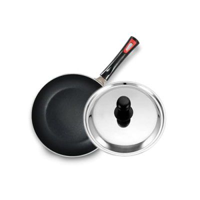 kyyte Non-Stick Alpha Frying Pan 24 cm Dia/1.7 Liters with SS Lid.