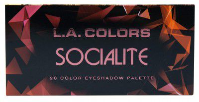 L.A. COLORS 20 Color Eyeshadow Palette, Socialite, 22 g