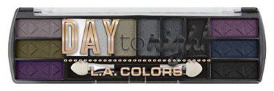 L.A. COLORS L.A Color Day To Night 12 Color Shimmery Eyeshadow, Nightfall, 8 G, Multicolor