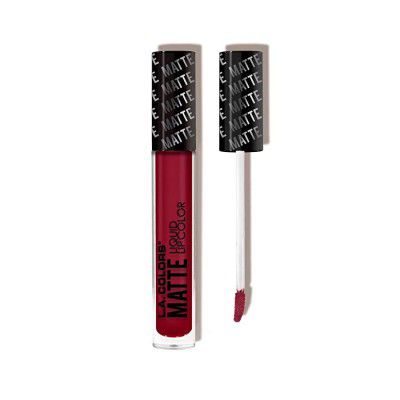 L.A. Colors Matte Liquid Lip Color, Perception Red, 3.9g