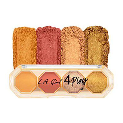 L.A.Girl- 4Play Eyeshadow - Juicy | Formulated with matte, shimmer and foil finishes | Highly pigmented and easy to apply | 3.2 gm