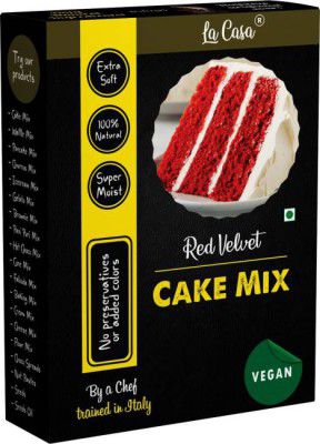 La Casa Red Velvet Eggless Cake Mix 300 g