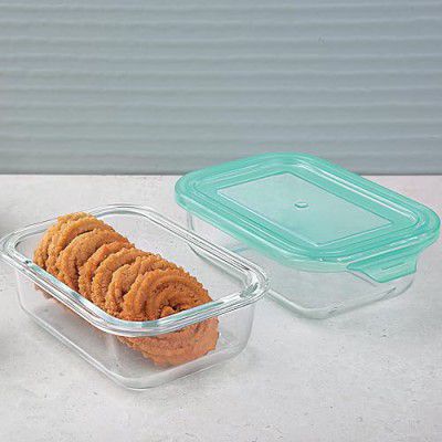 La Opala Cook Serve Store 100% Borosilicate Glass Storage Container | Dishwasher & Freezer Proof | Strong & Durable | Transparent