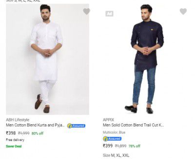 LABELZERO Kurta for mens Upto 80% Off